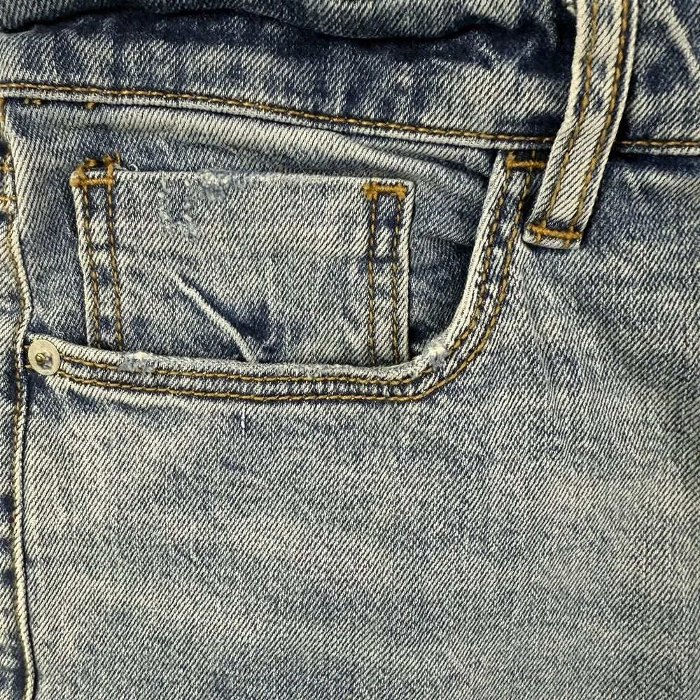 Pilcro Anthropologie Bermuda Jean Shorts Women Size 25 High Rise Acid Wash - Picture 5 of 14